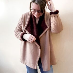 {Cuddl Duds} Fleecewear Bonded Sherpa Cardigan